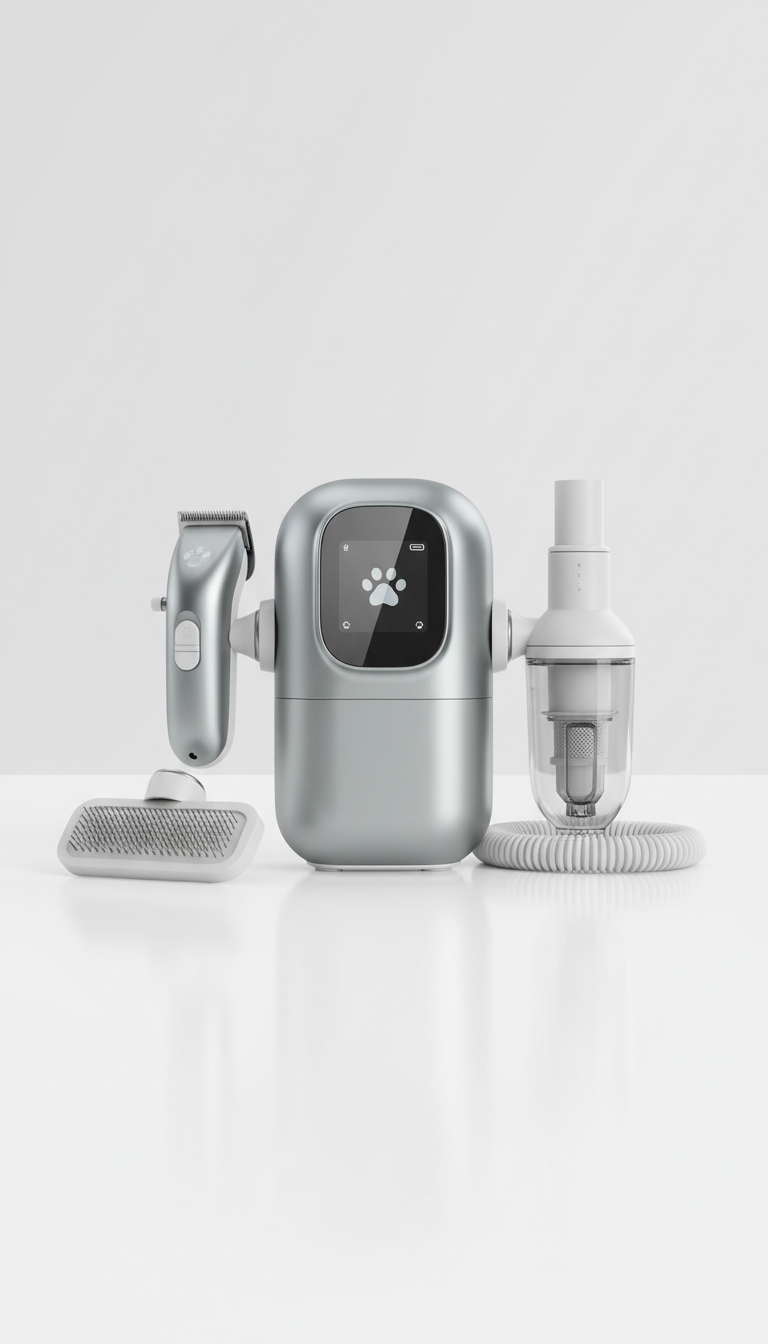 Auresti SilentGroom Pet Grooming Kit - 7 in 1 vacuum grooming device