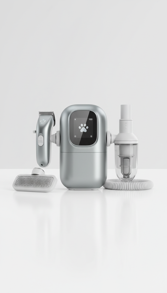 Auresti SilentGroom Pet Grooming Kit - 7 in 1 vacuum grooming device