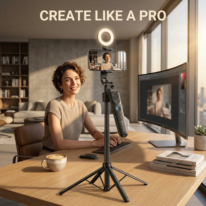 AutoPod 360™ — Auto Face-Tracking Tripod with Fill Light