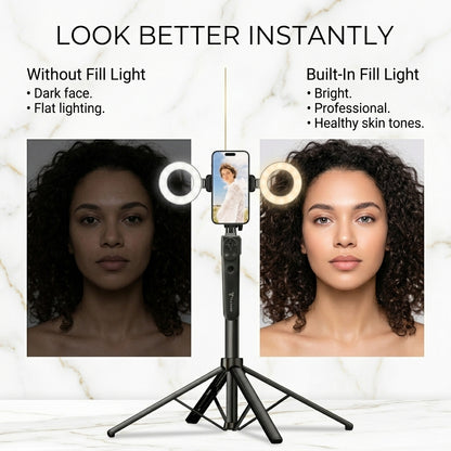 AutoPod 360™ — Auto Face-Tracking Tripod with Fill Light