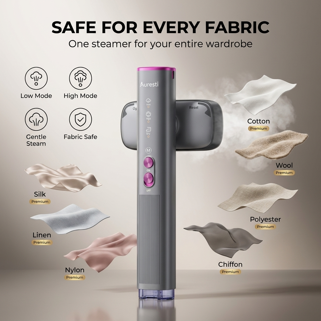 Portable Handheld Clothes Steamer, 30s Fast Heat, Travel Garment Steamer