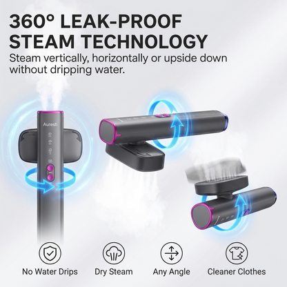 Portable Handheld Clothes Steamer, 30s Fast Heat, Travel Garment Steamer